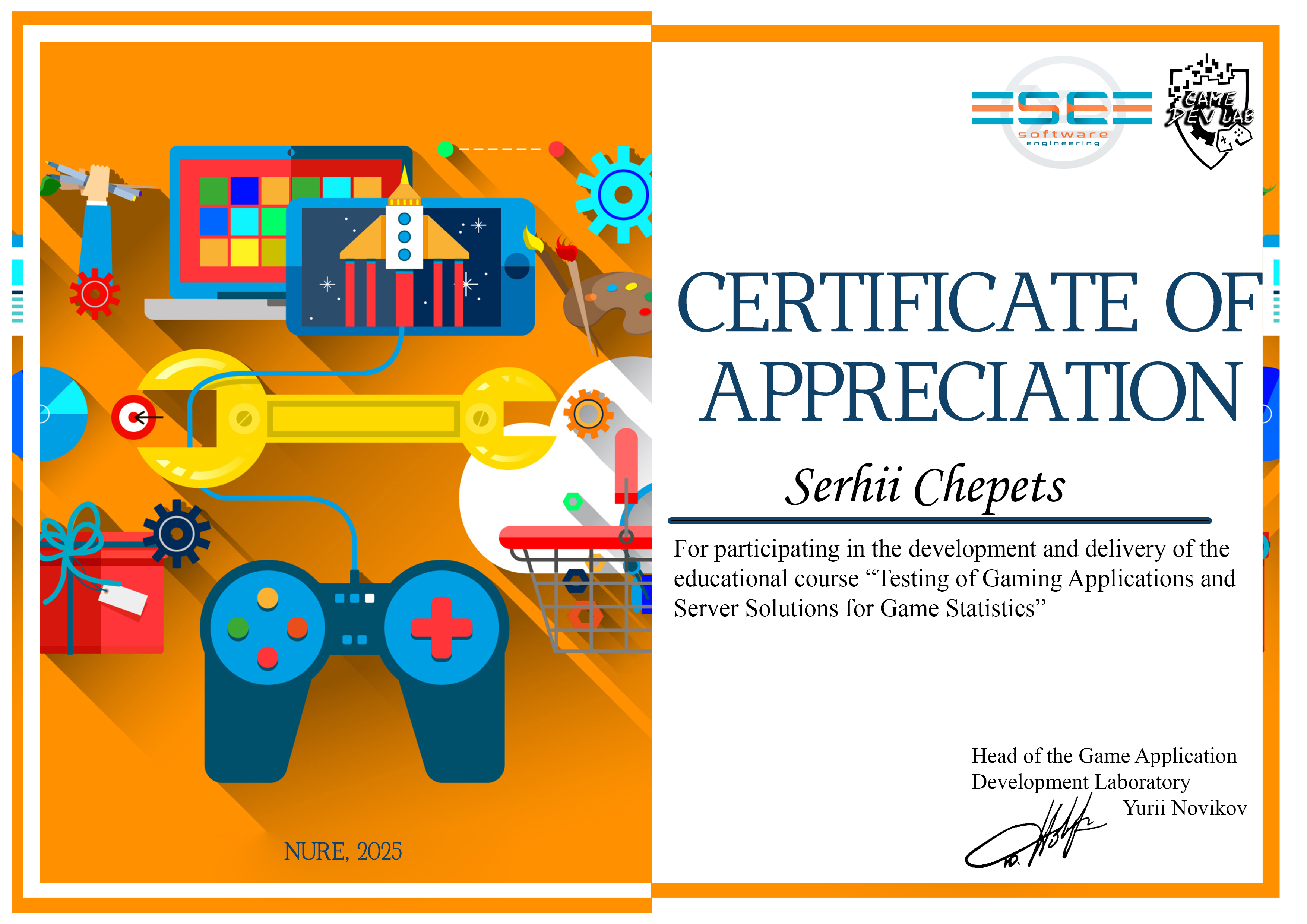 Game Development And Testing Course Certificate 2025 preview